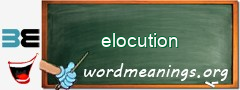 WordMeaning blackboard for elocution